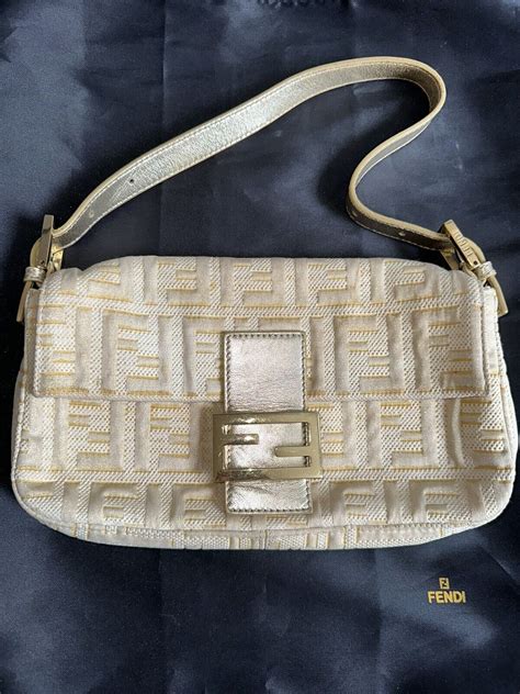 fendi gold baguette|fendi baguette price.